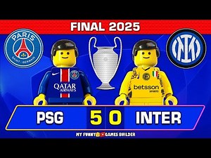 Champions League Final 2025 🏆 PSG vs Inter 5-0 Goals Highlights lego