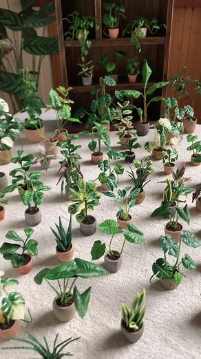 Miniature Polymer Clay Plants for Dollhouse | DIY Mini Realistic Plants