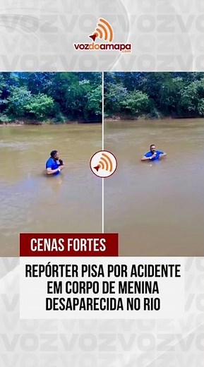 Cenas Fortes: Repórter pisa por acidente em corpo de menina desaparecida no rio