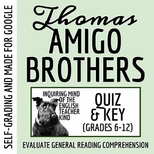 "Amigo Brothers" by Piri Thomas Self-Grading Quiz and Answer Key (Short Story)
