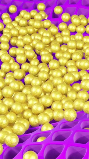 Hypnotic Gold balls drop into the grid