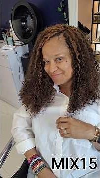 CURLY HUMAN HAIR CROCHET WITH HIGHLIGHTS #CrochetBraids