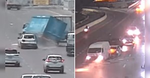 Watch: Truck crashes into car after UAE driver stops on highway; police issue warning