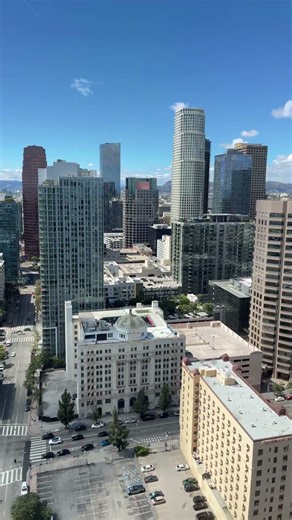 Skyline View of Downtown Los Angeles.