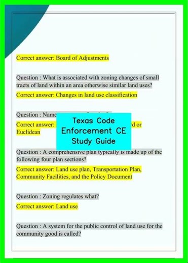 Texas Code Enforcement CE Study Guide video
