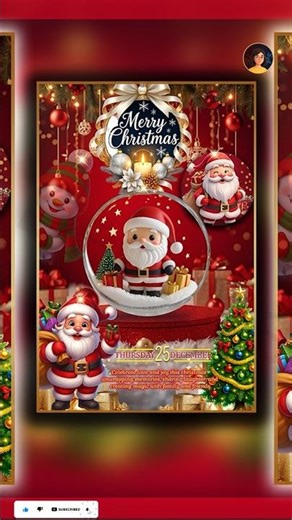 Merry Christmas Poster Design in Photoshop 🎄 | Free PSD | social media posters design