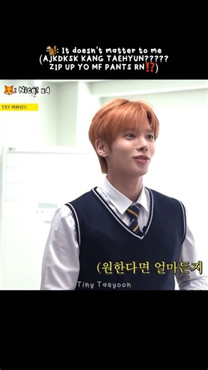 Why’s TXT encouraging Taehyun to keep his pants unzipped ⁉️ #taejun #taehyun #beomgyu #yeonjun #txt