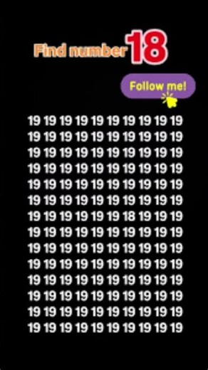 Find number 18 👈🏻 #findtheoddnumber #shorts