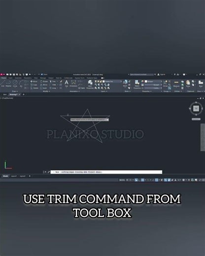 TRIM command in AutoCAD ✂️Remove unwanted lines in seconds and keep your drawing clean 📐 #ytshorts