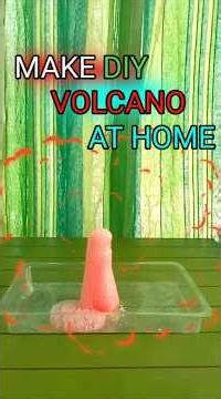 Volcano eruption model for school project #ytshorts #scienceshorts #experiment #diy