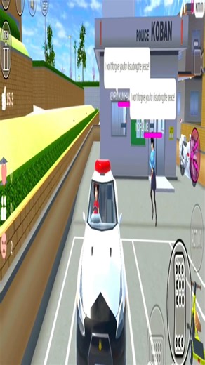 Sakura fight 😂 with police 🚓🚨 #games #sakuraschoolsimulator