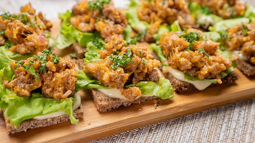 Cocktail Rye Canape Appetizers Recipe