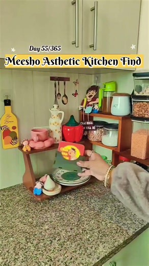 Asthetic Kitchen Find| Kitchen Countertop Makeover|Meesho Kitchen Find|#viral #reels #meeshofinds