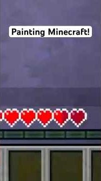 Painting the HEART CONTAINER in Minecraft! #minecraft #texturepack