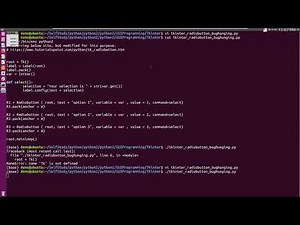 python2 gui tkinter radiobutton, bug hunting Traceback most recent call last