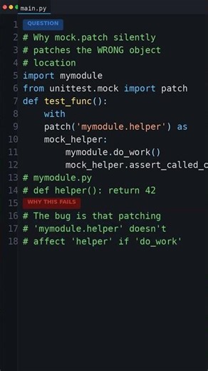 Your Python Is Too Slow: Why mock.patch silently patches the WRONG object location