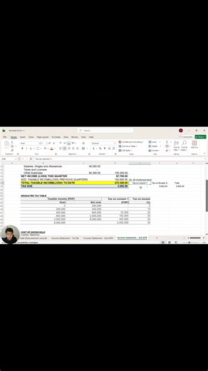 How to compute income tax using Graduated Income Tax Table for itemized deduction. 1701Q 3rd quarter. #tax #incometax #taxfiling #bookkeeping #pinoyakawntant | Pinoy Akawntant | Facebook
