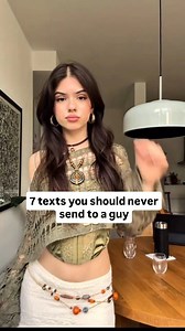 Never send this👇 ✅ 1. “You never text me first.” Instant pressure. He reads it and feels guilty — not excited. Never guilt-trip a man into attention. Spark attraction instead. I already wrote 180 powerful texts that make him want to text you first. 👉 Just comment “Text” and I’ll send them to you. Follow before you comment "Text" so IG allows me to message you ✅ 2. “Whatever.” This one kills the vibe instantly. Men hate passive aggression — they don’t even know how to respond to it. ✅ 3. “We ne