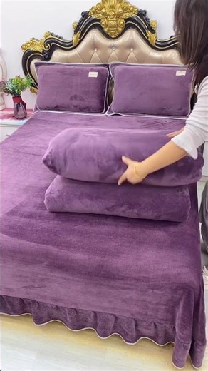 Good-Quality home decoration rooms winter new design velvet bed-sheet " #shortsfeed