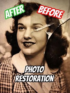the old photo was damaged so I fixed it 📸 #photoshop #photorestoration #photorepair #photoediting