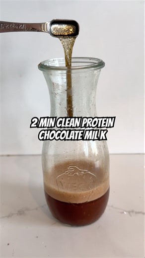 2 Min Clean Protein Chocolate Milk 🤎 #guthealth #loveyourgut