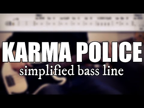 Karma Police - Radiohead | Simplified bass line with tabs #84