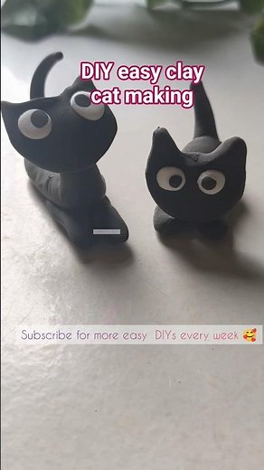 DIY Easy Clay Cat Making ✨