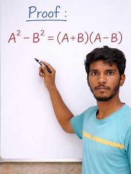 Why A^2 - B^2 = (A+B)(A-B)? The Visual Proof Explained. #mathmap #mathway