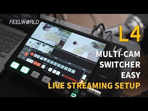 FEELWORLD L4 Multi-Camera Video Switcher : Lightweight, portable, easy live streaming setup anywhere