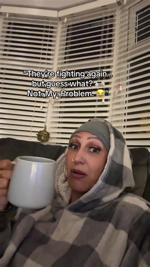 “The kids are fighting and I’m just over here minding my tea ☕🤣 #NotMyProblem #FunnyMum #Relatable #MumLife #ParentHumour ”
