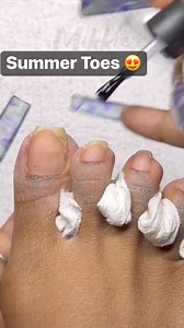 188K views · 732 reactions | White toes for summer  #toes #pedi #pedicure #gelpolish | Mikk DoesNails | Facebook