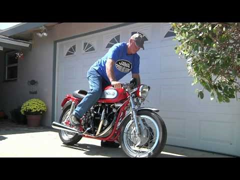 Motorcycle Kick Start Demonstration: Norvin Norton Vincent