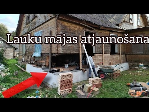 Lauku mājas atjaunošana 9.daļa. Vainaga baļķu nomaiņa un pārmūrēšana