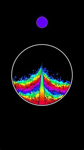 Balls fall into a spike and breaks into many pieces #satisfying #simulation #asmr #physics