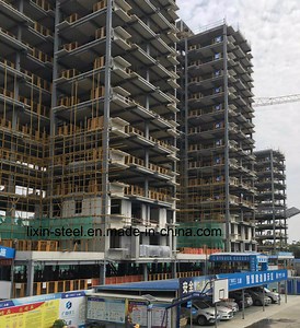 [Hot Item] Prefab High Rise Steel Structure Frame Building Construction with Cement Board