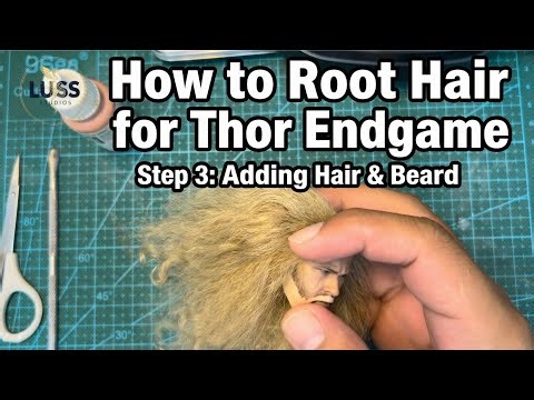 How to Rooted Hair for Thor Endgame 1/6 Figure – Step 3: Adding Hair & Beard