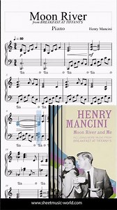 Moon River - from BREAKFAST AT TIFFANY'S - Piano - Harry Mancini (Tutorial, Sheets Score)