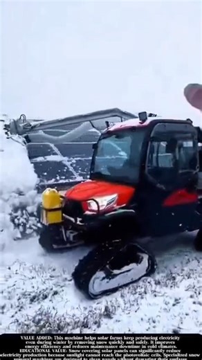 Solar Panel Snow Cleaning Machine in Action! #shorts