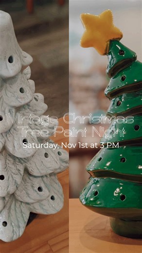 🎄TOMORROW! It’s time to paint like Grandma did! Join us for Vintage Christmas Tree Paint Day on Saturday, November 1 from 3–5 PM at Mr. Toad’s Pottery. Pick your favorite tree size, learn how to use specialty glazes, and create a cozy holiday keepsake that will shine for years to come ✨ 🎟️ Tickets are required and spots fill fast 👉 https://www.mrtoadspottery.com/event-details/vintage-christmas-tree-paint-day #MrToadsPottery #HolidayCrafts #VintageChristmas #PaintParty | Mr. Toad's Pottery