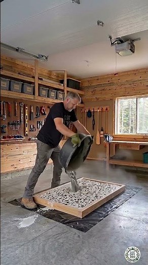 DIY Glass Embedded Cement Table | Stunning Backyard Garden Project #diygarden #sustainableliving