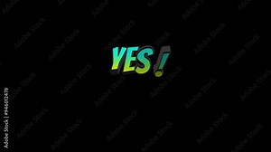 Yes Comic Book Reaction Loop On Alpha Stock Video