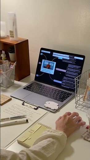 Productive Study Routine 🕯️ | Turning Lectures into Mind Maps Instantly