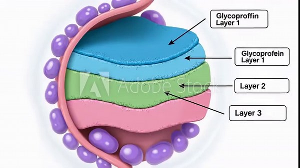 Microscopic View of Oocyte Zona Pellucida Layers and Corona Radiata