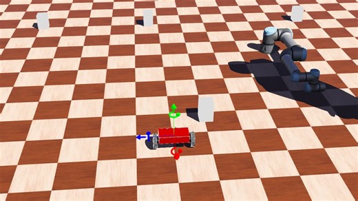 webots两轮平衡小车避障仿真