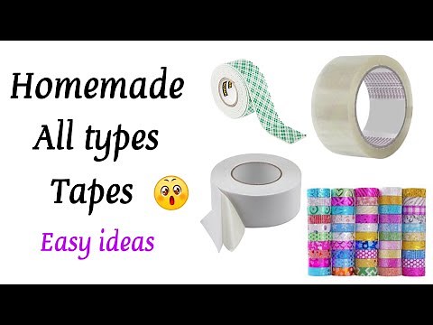Homemade all type of tape | homemade double sided tap | DIY cello tape | how to make washi tape |DIY