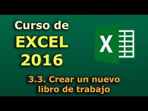 Excel 2016 Course. 3.3. Creating a new workbook.