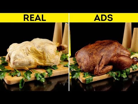 Commercial VS Reality. Cool Advertising trick for Everyday life