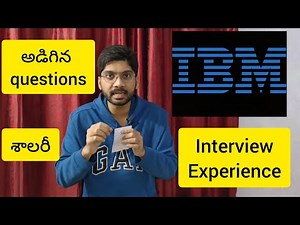 IBM Interview Experience (Telugu) | Interview Process | JAVA Developer | Salary