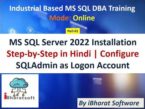 MS SQL Server 2022 Installation Step-by-Step in Hindi | Configure SQLAdmin as Logon Account #sqldba
