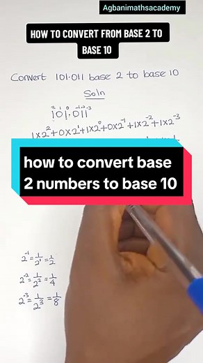 #onthisday how to convert base 2 numbers to base 10